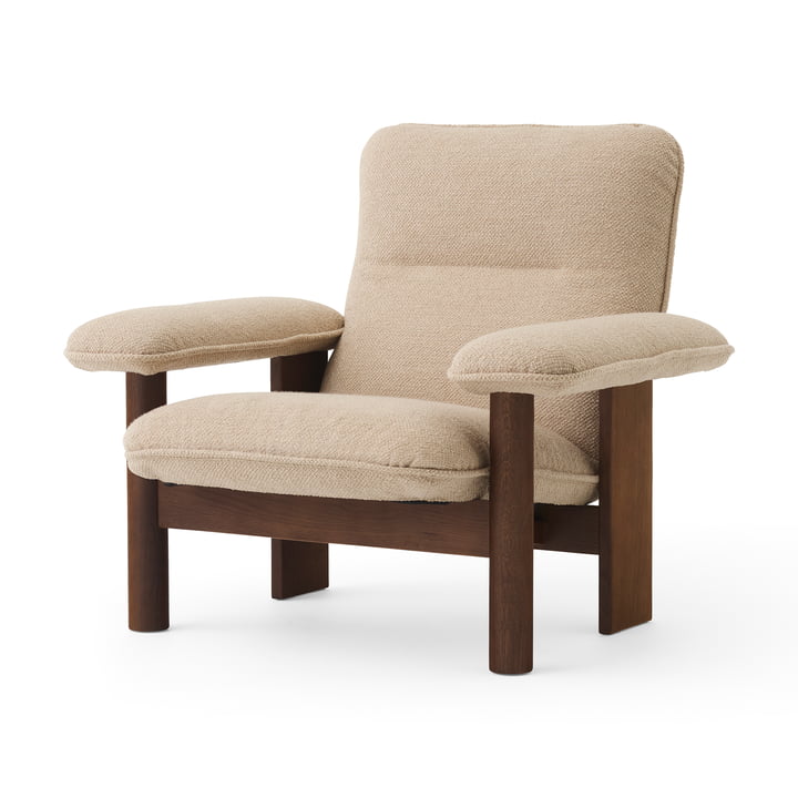 Brasilia Lounge Chair, bejdset eg/ Bouclé beige fra Audo