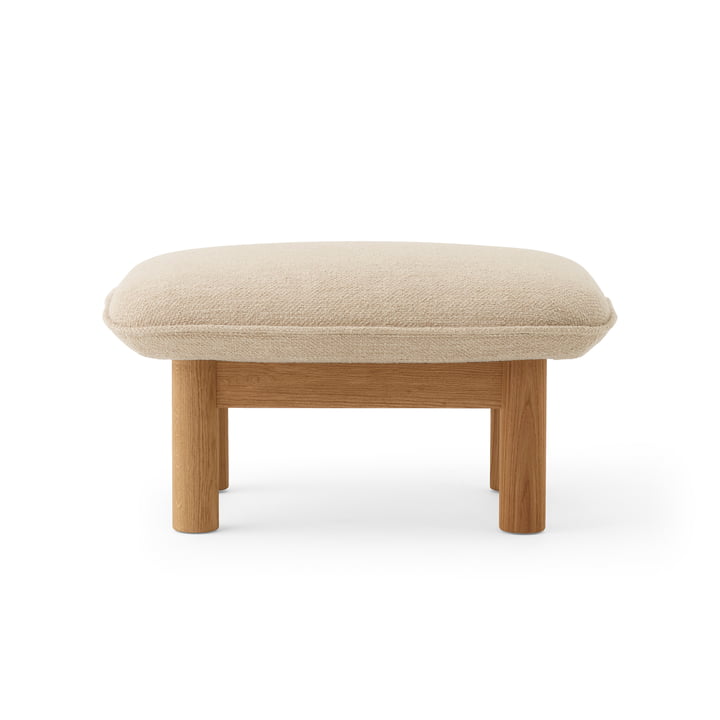 Brasilia Ottoman, naturlig eg / bouclé beige fra Audo