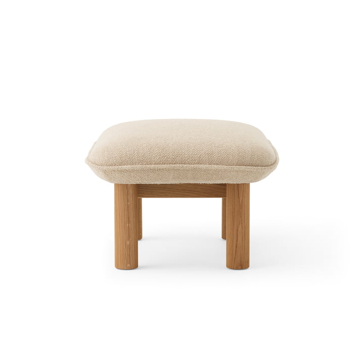 Brasilia Ottoman, naturlig eg / bouclé beige fra Audo