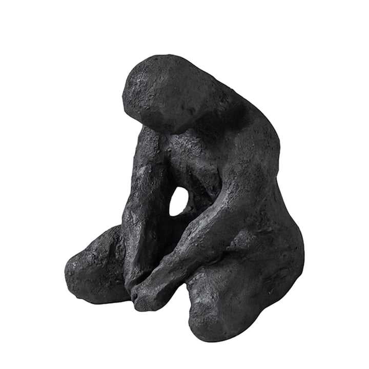 Art Piece dekorativ figur Meditation af Mette Ditmer i sort