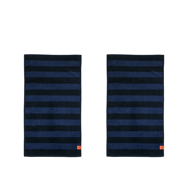 Aaros gæstehåndklæde 35 x 55 cm af Mette Ditmer i midnight blue (sæt med 2)