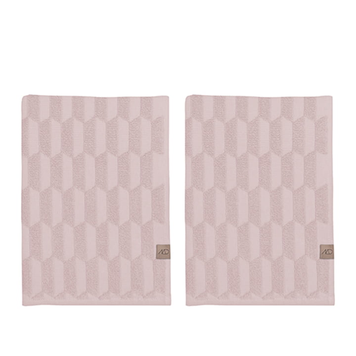 Geo gæstehåndklæde 35 x 55 cm af Mette Ditmer i pink (2-pak)