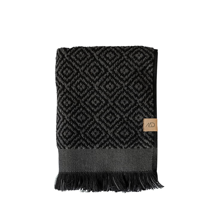 Morocco håndklæde 50 x 95 cm af Mette Ditmer i sort/grå