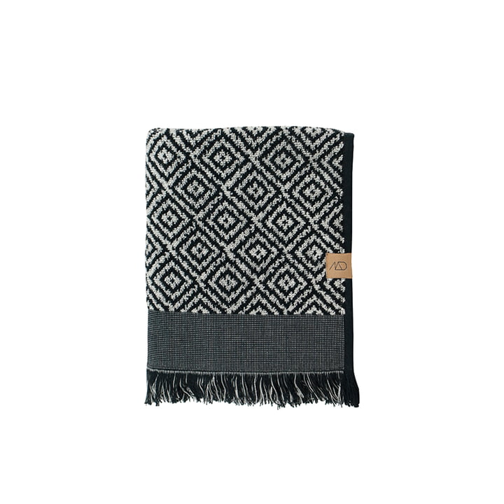 Morocco håndklæde 50 x 95 cm af Mette Ditmer i sort og hvid