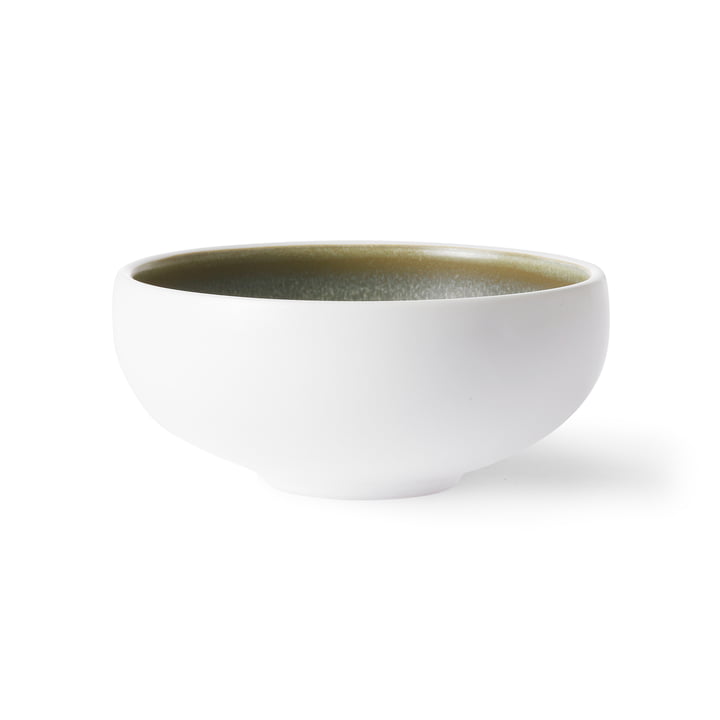 Home Chef Ceramics skål fra HKliving i farven hvid/grøn