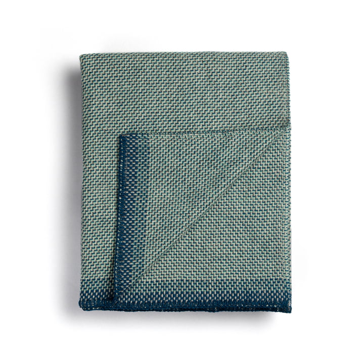 Una uldtæppe 200 x 150 cm fra Røros Tweed i blå