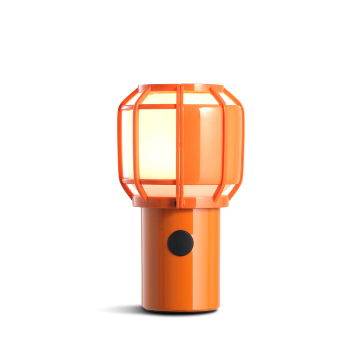 Chispa Outdoor genopladelig LED bordlampe, Ø 10 cm fra Marset i orange
