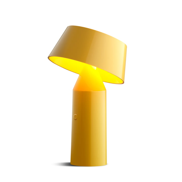 Bicoca LED bordlampe, H 22,5 x Ø 14 cm fra Marset i gul