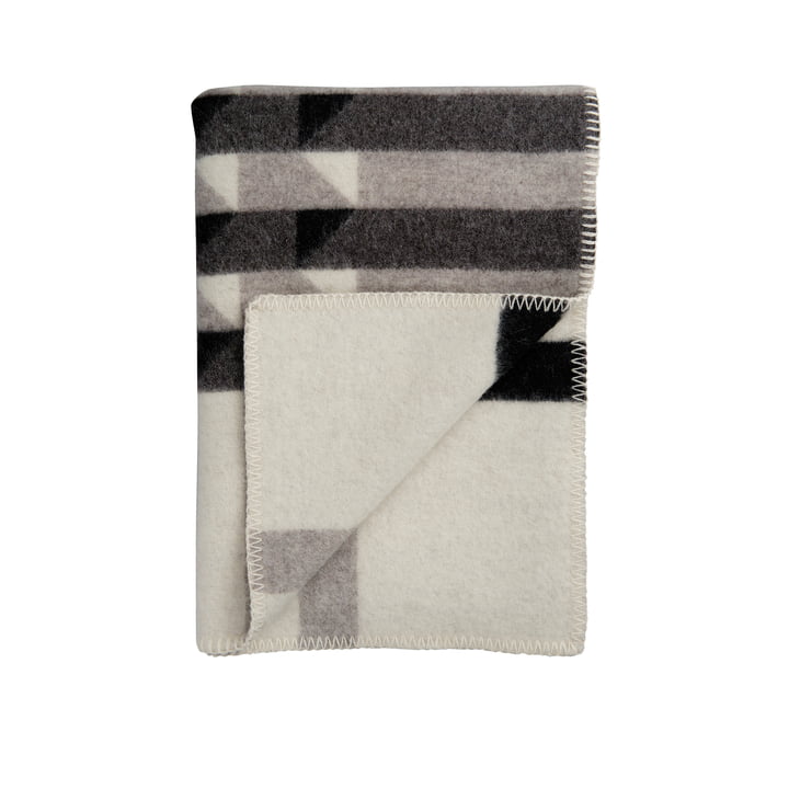 Kvam uldtæppe 200 x 135 cm fra Røros Tweed i grå