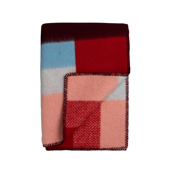 Mikkel uldtæppe 200 x 135 cm fra Røros Tweed i rød