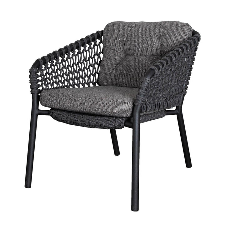 Ocean Lounge Chair Outdoor fra Cane-line i farven mørkegrå