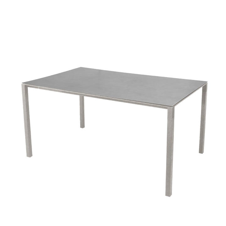 Pure Outdoor spisebord fra Cane-line i taupe/betongrå udgave