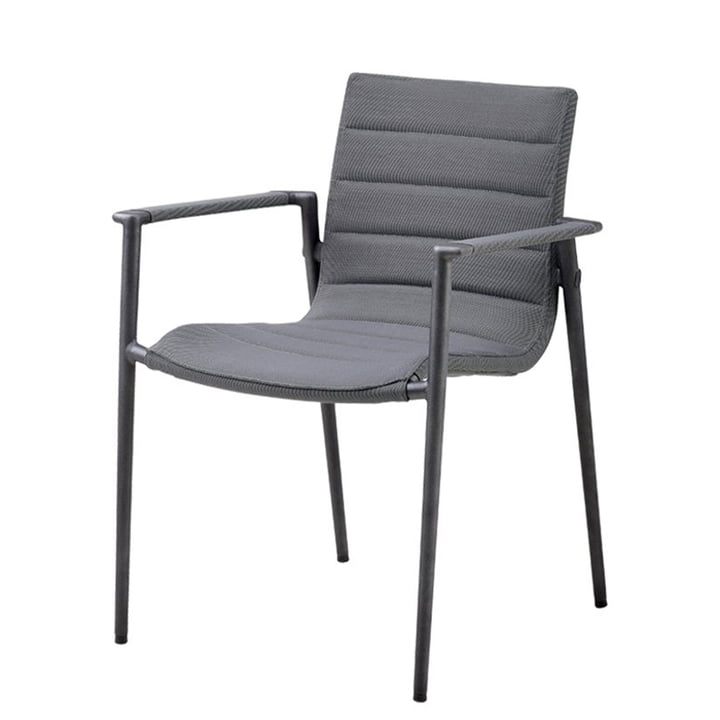 Core udendørs lænestol fra Cane-line i farven grå