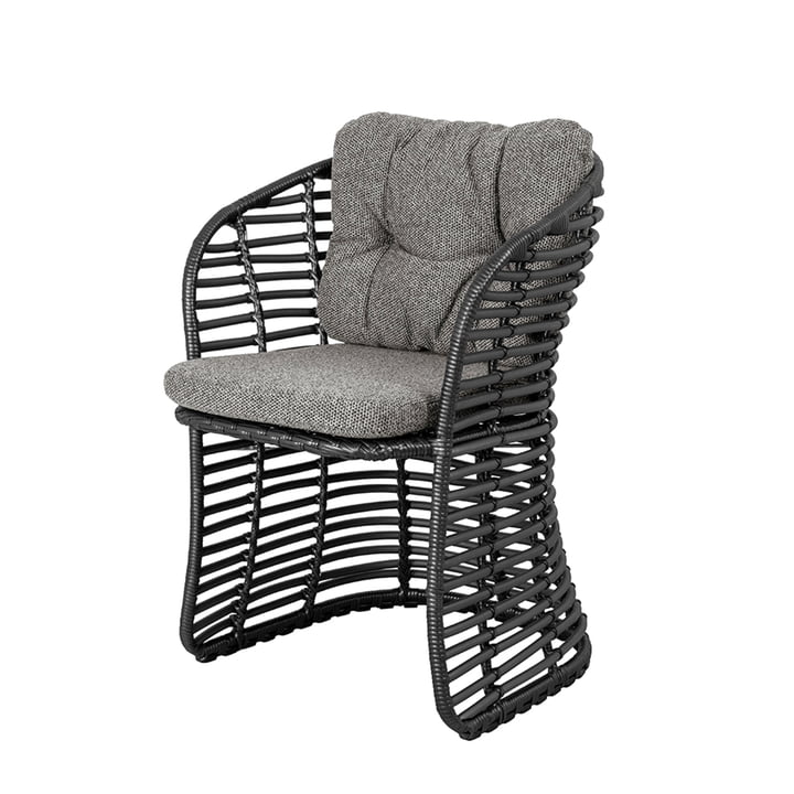 Basket Outdoor lænestol fra Cane-line i farven sort/grå