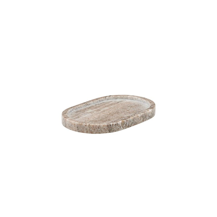 Marmorbakke oval 19,5 cm fra Meraki i beige