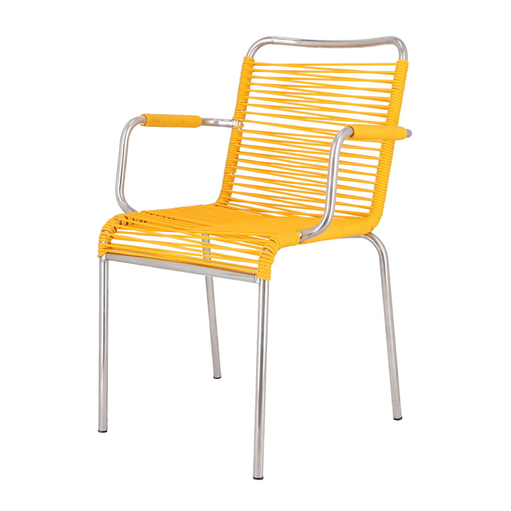 Mya Spaghetti Outdoor Chair fra Fiam i gul