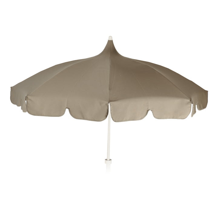Pagoda parasol, Ø 250 cm af Jan Kurtz i hvid/taupe
