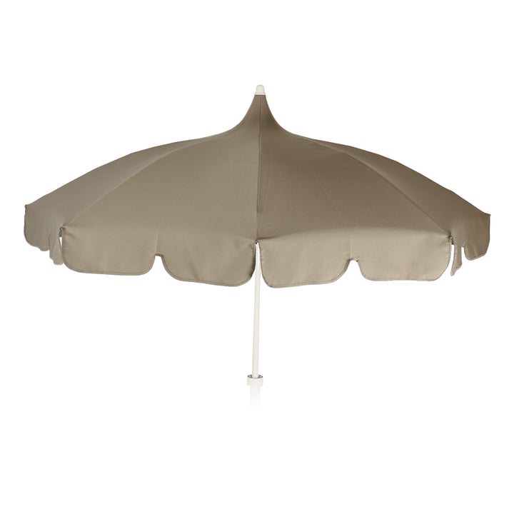Pagoda parasol, Ø 200 cm af Jan Kurtz i hvid/taupe