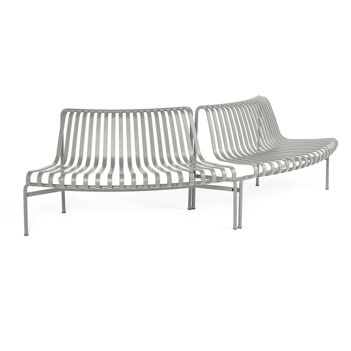 Palissade Park Dining Bench Out / Out fra Hay i farven sky grey