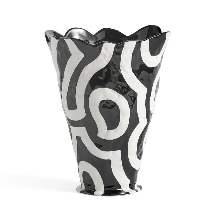 Jessica Hans Shadow vase i farverne sort og hvid