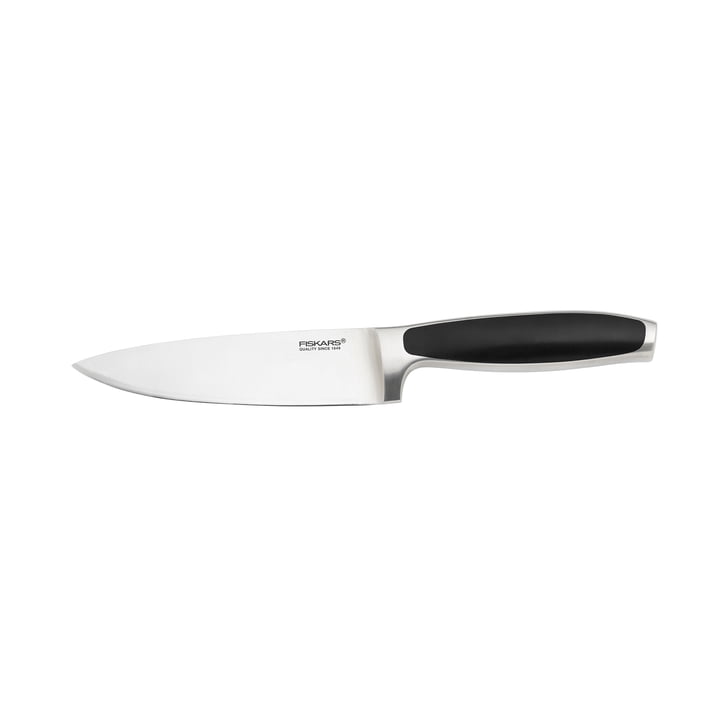 Royal kokkekniv 15 cm fra Fiskars i rustfrit stål / sort
