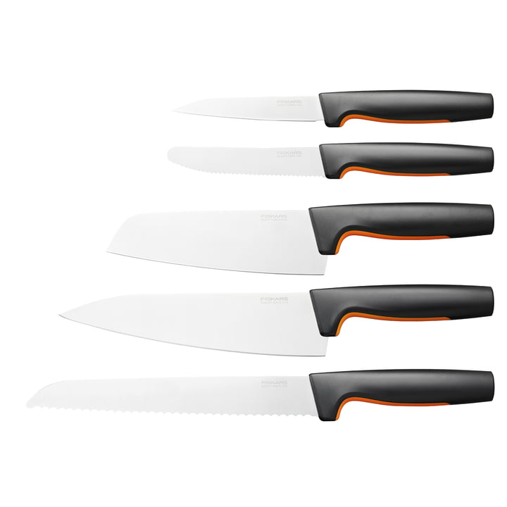 Functional Form Starter knivsæt fra Fiskars i sort (5 stk.)