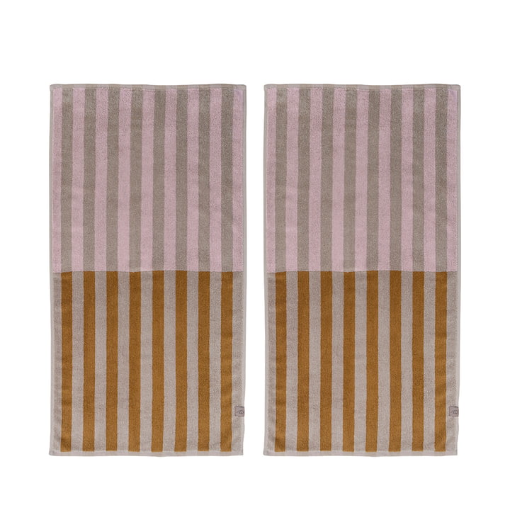 Disorder gæstehåndklæde 40 x 55 cm, powder rose (sæt med 2) af Mette Ditmer