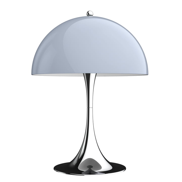 Panthella bordlampe 320, krom/opalgrå af Louis Poulsen