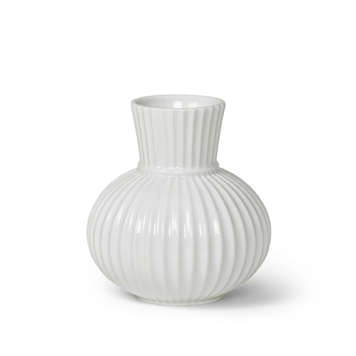 Lyngby Tura vase, H 14,5 cm, i hvid fra Lyngby Porcelæn