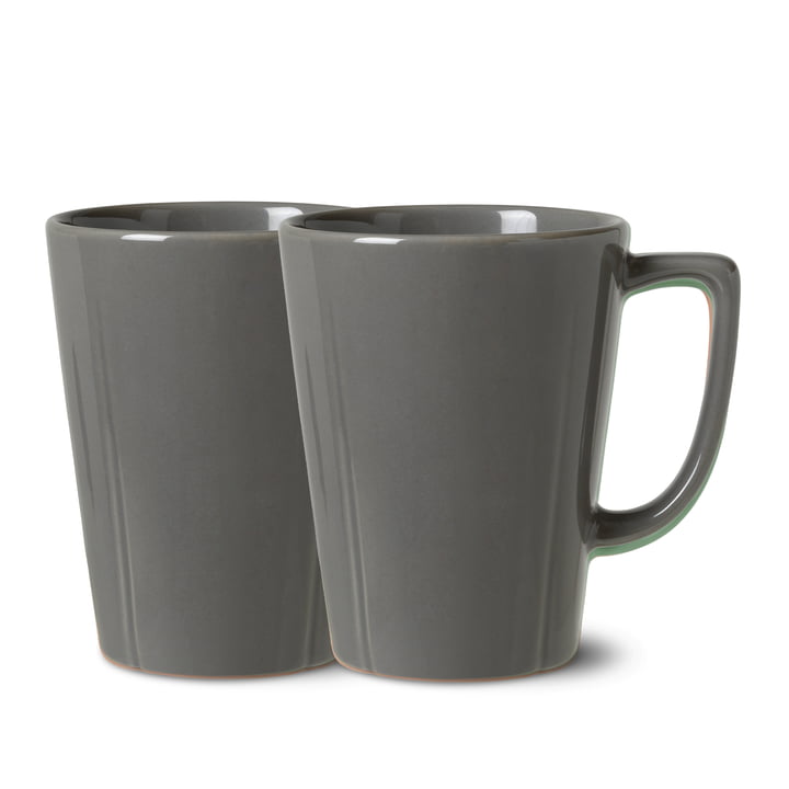 Grand Cru porcelænskrus med hank fra Rosendahl i farven ash grey