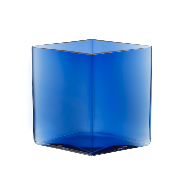 Ruutu vase 205 x 180 mm, ultramarinblå fra Iittala