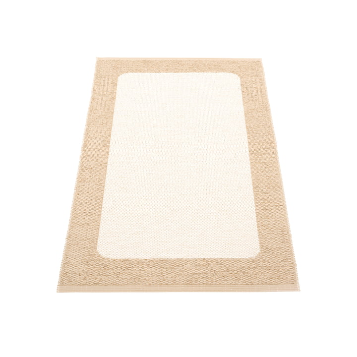 Ilda vendbart tæppe, 70 x 120 cm, beige/vanilje fra Pappelina