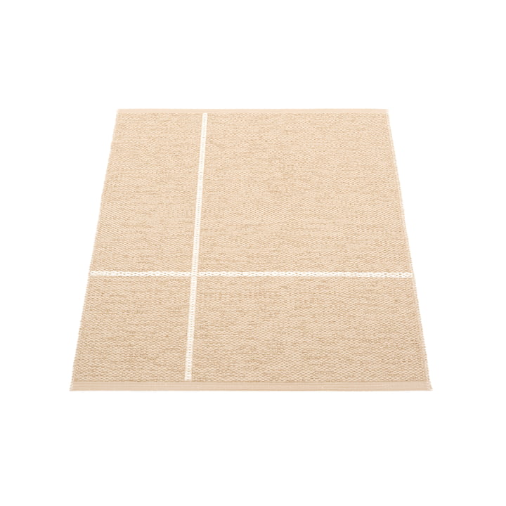 Fred vendbart tæppe, 70 x 90 cm, beige/vanilje fra Pappelina