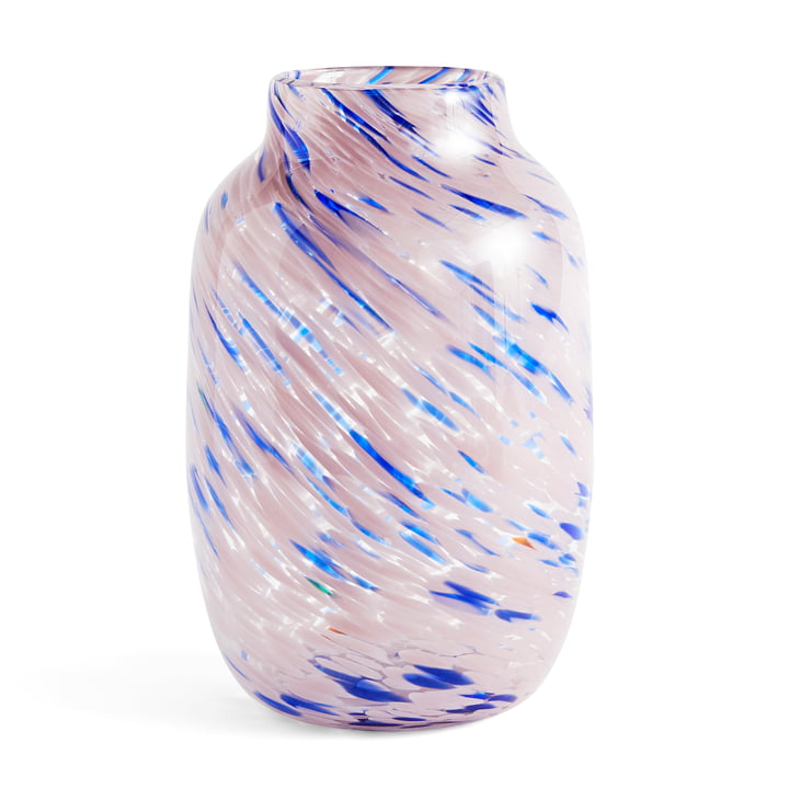 Splash Vase L, Ø 17,5 x H 27 cm, lys pink og blå fra Hay