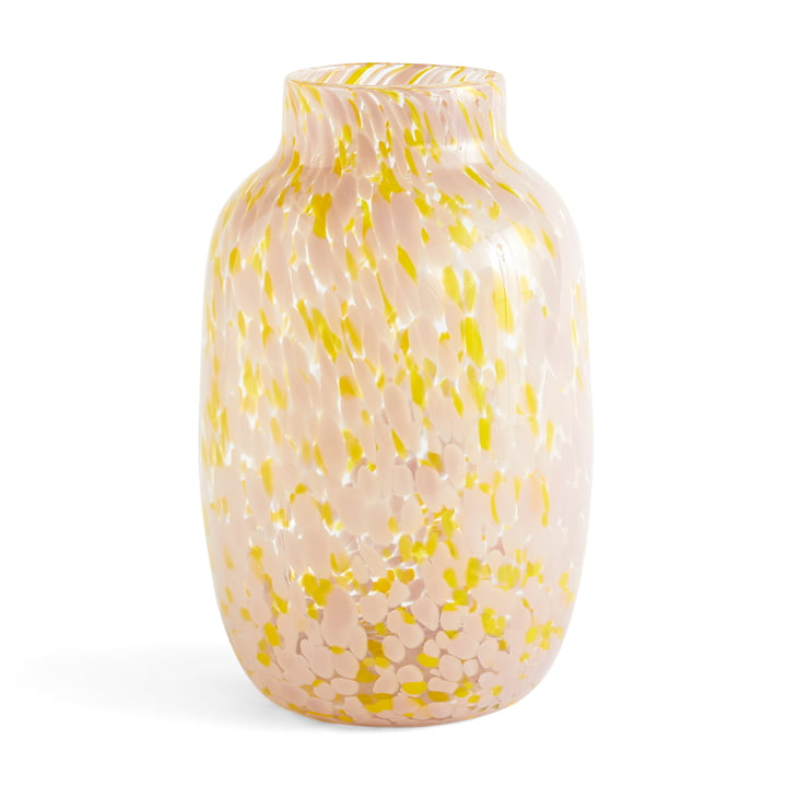 Splash Vase L, Ø 17,5 x H 27 cm, lys pink og gul fra Hay