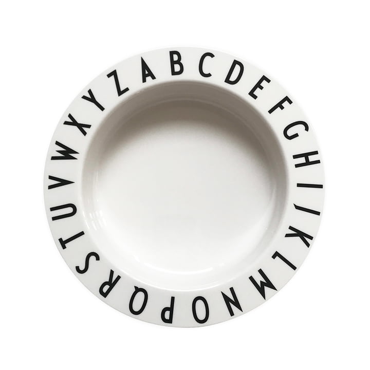 Eat & Learn Tritan tallerken dyb i hvid fra Design Letters
