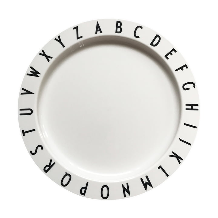 Eat & Learn Tritan tallerken i hvid fra Design Letters
