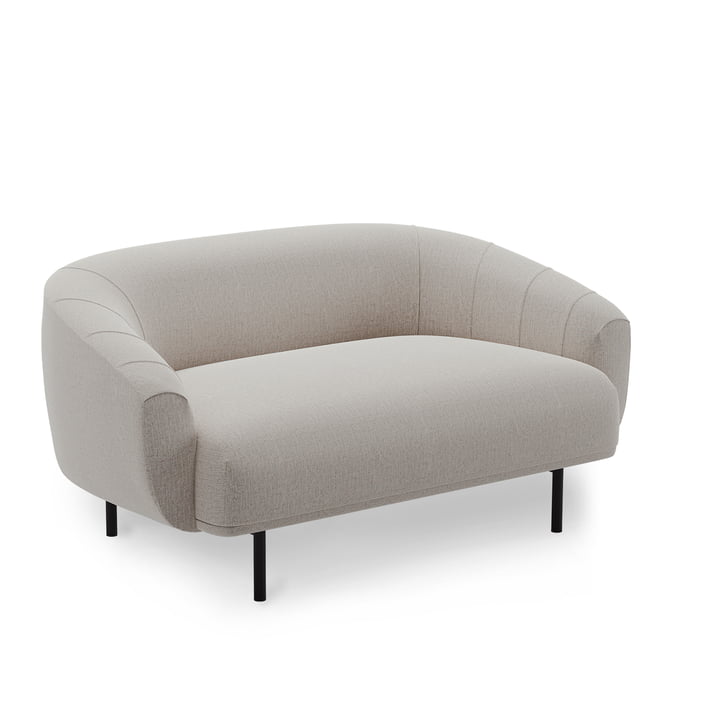 Plis 2-personers sofa fra Northern i farverne sort / lysegrå (Kvadrat Brusvik 02)