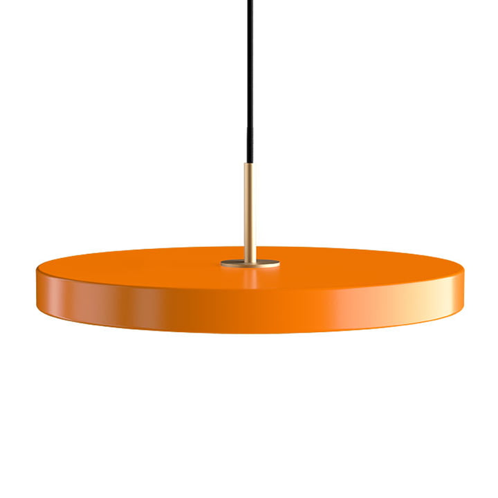 Asteria pendel LED fra Umage, messing/nuance orange