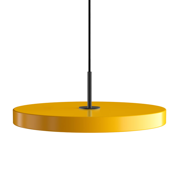 Asteria LED pendlen fra Umage i sort / safran gul