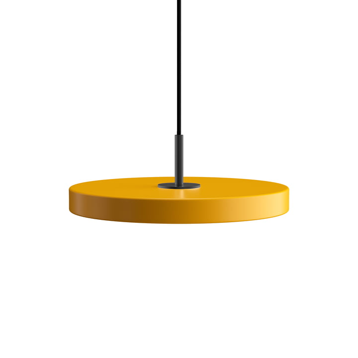 Asteria Mini LED pendel fra Umage i sort / safran gul