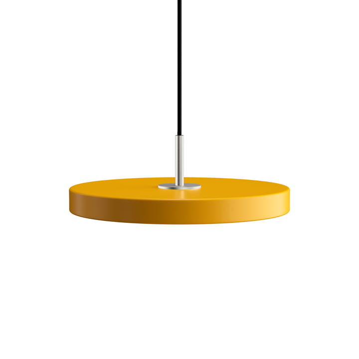 Asteria Mini LED pendel fra Umage i stål / safran gul