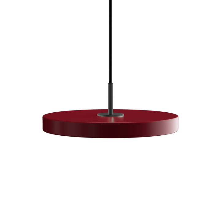 Asteria Mini LED pendel fra Umage i sort / ruby red