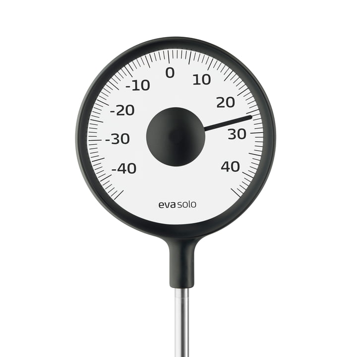 Udendørs termometer fra Eva Solo i sort (med stang)