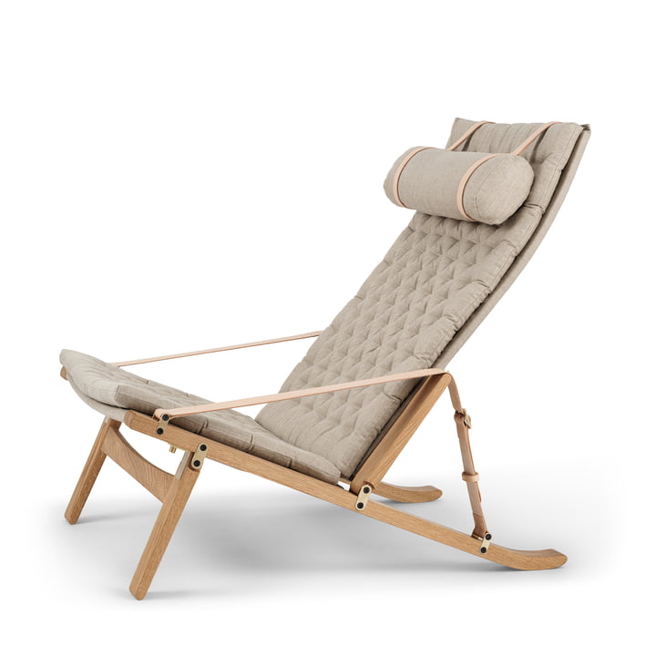 FK10 Plico Lounge Chair, olieret eg/naturlærred/naturlinned af Carl Hansen