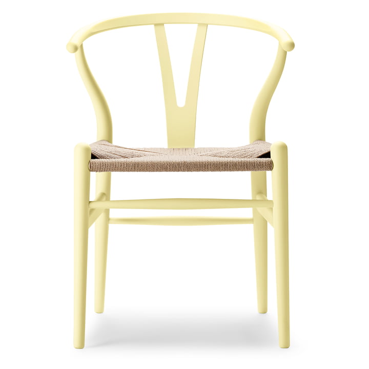 CH24 Wishbone Chair, blød hollyhock /naturvævet af Carl Hansen