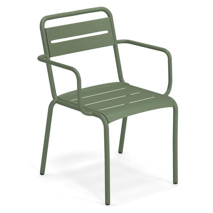 Star udendørs lænestol fra Emu i militærgrøn