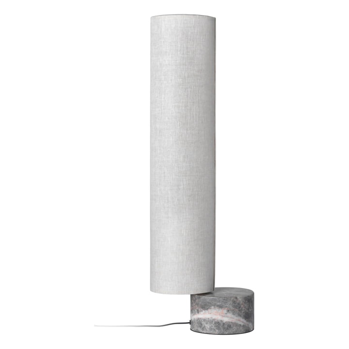 Unbound gulvlampe, H 120 cm, lærred af Gubi