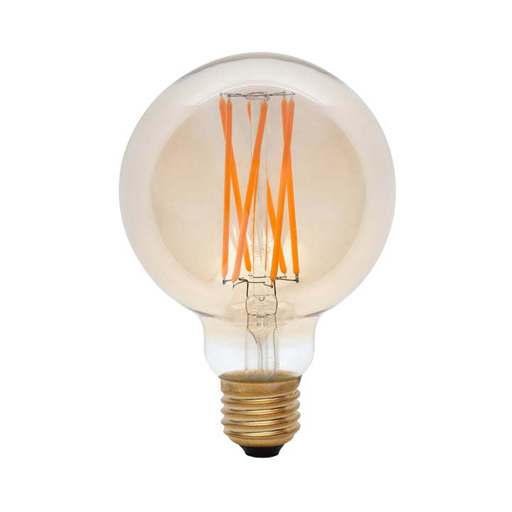 Elva LED-pære E27 6W, Ø 9,5 cm fra Tala i gennemsigtig gul