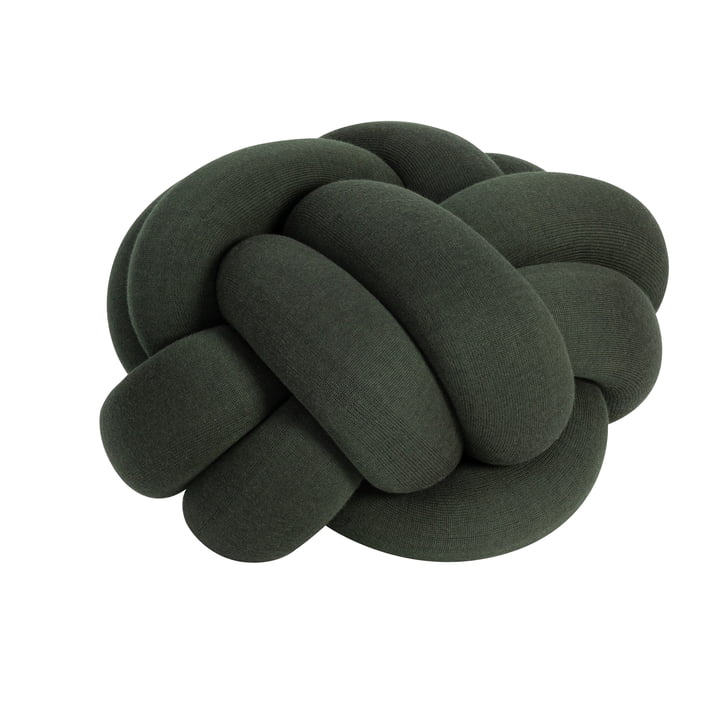 Knot Cushion Medium fra Design House Stockholm i skovgrøn